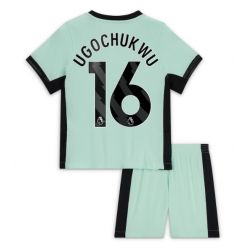 Fotbollsset Barn Chelsea Lesley Ugochukwu #16 Tredje Tröja 2023-24 Mini-Kit Kortärmad (+ korta byxor)