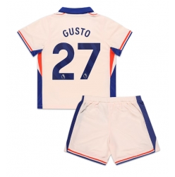 Fotbollsset Barn Chelsea Malo Gusto #27 Bortatröja 2024-25 Mini-Kit Kortärmad (+ korta byxor)