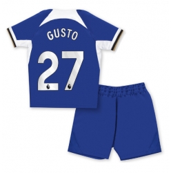 Fotbollsset Barn Chelsea Malo Gusto #27 Hemmatröja 2023-24 Mini-Kit Kortärmad (+ korta byxor)