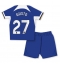 Fotbollsset Barn Chelsea Malo Gusto #27 Hemmatröja 2023-24 Mini-Kit Kortärmad (+ korta byxor)