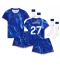 Fotbollsset Barn Chelsea Malo Gusto #27 Hemmatröja 2024-25 Mini-Kit Kortärmad (+ korta byxor)