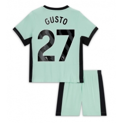 Fotbollsset Barn Chelsea Malo Gusto #27 Tredje Tröja 2023-24 Mini-Kit Kortärmad (+ korta byxor)