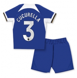 Fotbollsset Barn Chelsea Marc Cucurella #3 Hemmatröja 2023-24 Mini-Kit Kortärmad (+ korta byxor)