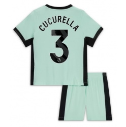 Fotbollsset Barn Chelsea Marc Cucurella #3 Tredje Tröja 2023-24 Mini-Kit Kortärmad (+ korta byxor)