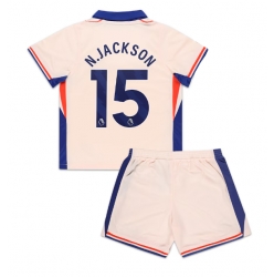 Fotbollsset Barn Chelsea Nicolas Jackson #15 Bortatröja 2024-25 Mini-Kit Kortärmad (+ korta byxor)