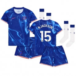 Fotbollsset Barn Chelsea Nicolas Jackson #15 Hemmatröja 2024-25 Mini-Kit Kortärmad (+ korta byxor)