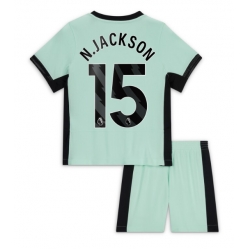 Fotbollsset Barn Chelsea Nicolas Jackson #15 Tredje Tröja 2023-24 Mini-Kit Kortärmad (+ korta byxor)