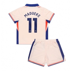 Fotbollsset Barn Chelsea Noni Madueke #11 Bortatröja 2024-25 Mini-Kit Kortärmad (+ korta byxor)