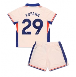 Fotbollsset Barn Chelsea Wesley Fofana #29 Bortatröja 2024-25 Mini-Kit Kortärmad (+ korta byxor)