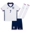 Fotbollsset Barn England Bukayo Saka #7 Hemmatröja EM 2024 Mini-Kit Kortärmad (+ korta byxor)