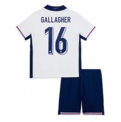 Fotbollsset Barn England Conor Gallagher #16 Hemmatröja EM 2024 Mini-Kit Kortärmad (+ korta byxor)