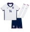 Fotbollsset Barn England Ezri Konsa #14 Hemmatröja EM 2024 Mini-Kit Kortärmad (+ korta byxor)