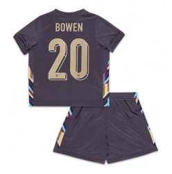 Fotbollsset Barn England Jarrod Bowen #20 Bortatröja EM 2024 Mini-Kit Kortärmad (+ korta byxor)