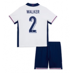 Fotbollsset Barn England Kyle Walker #2 Hemmatröja EM 2024 Mini-Kit Kortärmad (+ korta byxor)