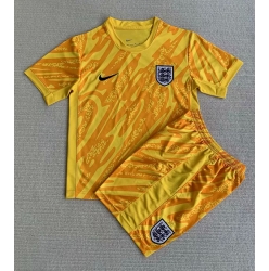 Fotbollsset Barn England Målvakt Hemmatröja EM 2024 Mini-Kit Kortärmad (+ korta byxor)