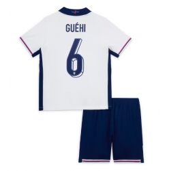 Fotbollsset Barn England Marc Guehi #6 Hemmatröja EM 2024 Mini-Kit Kortärmad (+ korta byxor)