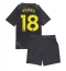 Fotbollsset Barn Everton Ashley Young #18 Bortatröja 2024-25 Mini-Kit Kortärmad (+ korta byxor)