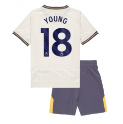 Fotbollsset Barn Everton Ashley Young #18 Tredje Tröja 2024-25 Mini-Kit Kortärmad (+ korta byxor)