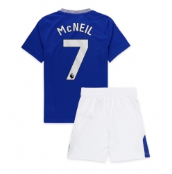 Fotbollsset Barn Everton Dwight McNeil #7 Hemmatröja 2024-25 Mini-Kit Kortärmad (+ korta byxor)