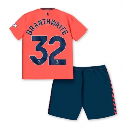 Fotbollsset Barn Everton Jarrad Branthwaite #32 Bortatröja 2023-24 Mini-Kit Kortärmad (+ korta byxor)