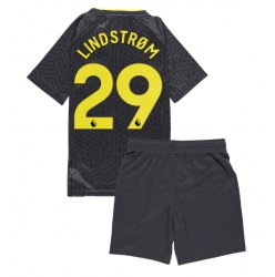 Fotbollsset Barn Everton Jesper Lindstrom #29 Bortatröja 2024-25 Mini-Kit Kortärmad (+ korta byxor)