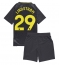 Fotbollsset Barn Everton Jesper Lindstrom #29 Bortatröja 2024-25 Mini-Kit Kortärmad (+ korta byxor)