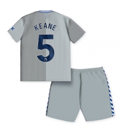 Fotbollsset Barn Everton Michael Keane #5 Tredje Tröja 2023-24 Mini-Kit Kortärmad (+ korta byxor)