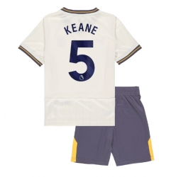 Fotbollsset Barn Everton Michael Keane #5 Tredje Tröja 2024-25 Mini-Kit Kortärmad (+ korta byxor)