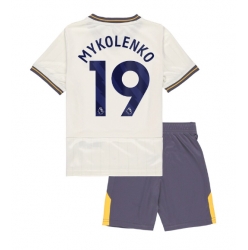 Fotbollsset Barn Everton Vitaliy Mykolenko #19 Tredje Tröja 2024-25 Mini-Kit Kortärmad (+ korta byxor)