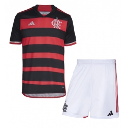 Fotbollsset Barn Flamengo Hemmatröja 2024-25 Mini-Kit Kortärmad (+ korta byxor)