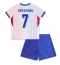 Fotbollsset Barn Frankrike Antoine Griezmann #7 Bortatröja EM 2024 Mini-Kit Kortärmad (+ korta byxor)