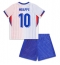 Fotbollsset Barn Frankrike Kylian Mbappe #10 Bortatröja EM 2024 Mini-Kit Kortärmad (+ korta byxor)