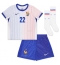 Fotbollsset Barn Frankrike Theo Hernandez #22 Bortatröja EM 2024 Mini-Kit Kortärmad (+ korta byxor)