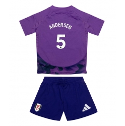 Fotbollsset Barn Fulham Joachim Andersen #5 Tredje Tröja 2024-25 Mini-Kit Kortärmad (+ korta byxor)