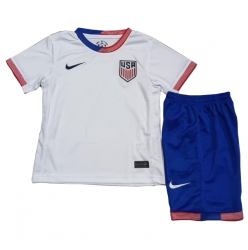 Fotbollsset Barn Förenta Staterna Hemmatröja Copa America 2024 Mini-Kit Kortärmad (+ korta byxor)