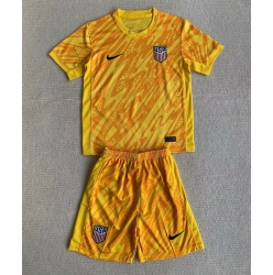 Fotbollsset Barn Förenta Staterna Målvakt Hemmatröja Copa America 2024 Mini-Kit Kortärmad (+ korta byxor)