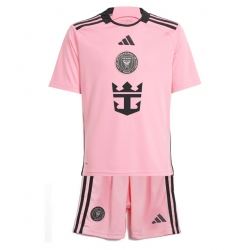 Fotbollsset Barn Inter Miami Hemmatröja 2024-25 Mini-Kit Kortärmad (+ korta byxor)