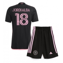 Fotbollsset Barn Inter Miami Jordi Alba #18 Bortatröja 2024-25 Mini-Kit Kortärmad (+ korta byxor)