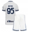 Fotbollsset Barn Inter Milan Alessandro Bastoni #95 Bortatröja 2024-25 Mini-Kit Kortärmad (+ korta byxor)