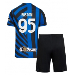 Fotbollsset Barn Inter Milan Alessandro Bastoni #95 Hemmatröja 2024-25 Mini-Kit Kortärmad (+ korta byxor)