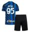 Fotbollsset Barn Inter Milan Alessandro Bastoni #95 Hemmatröja 2024-25 Mini-Kit Kortärmad (+ korta byxor)