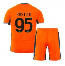 Fotbollsset Barn Inter Milan Alessandro Bastoni #95 Tredje Tröja 2023-24 Mini-Kit Kortärmad (+ korta byxor)