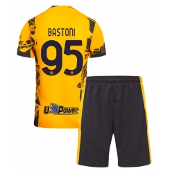 Fotbollsset Barn Inter Milan Alessandro Bastoni #95 Tredje Tröja 2024-25 Mini-Kit Kortärmad (+ korta byxor)