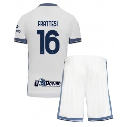 Fotbollsset Barn Inter Milan Davide Frattesi #16 Bortatröja 2024-25 Mini-Kit Kortärmad (+ korta byxor)