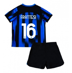 Fotbollsset Barn Inter Milan Davide Frattesi #16 Hemmatröja 2023-24 Mini-Kit Kortärmad (+ korta byxor)