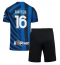 Fotbollsset Barn Inter Milan Davide Frattesi #16 Hemmatröja 2024-25 Mini-Kit Kortärmad (+ korta byxor)