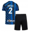 Fotbollsset Barn Inter Milan Denzel Dumfries #2 Hemmatröja 2024-25 Mini-Kit Kortärmad (+ korta byxor)