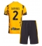 Fotbollsset Barn Inter Milan Denzel Dumfries #2 Tredje Tröja 2024-25 Mini-Kit Kortärmad (+ korta byxor)