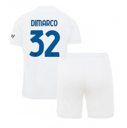 Fotbollsset Barn Inter Milan Federico Dimarco #32 Bortatröja 2023-24 Mini-Kit Kortärmad (+ korta byxor)