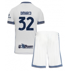 Fotbollsset Barn Inter Milan Federico Dimarco #32 Bortatröja 2024-25 Mini-Kit Kortärmad (+ korta byxor)